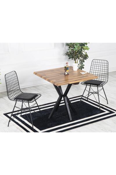 AVVİO Mia 2 Kişilik 80x80 Yemek Masası Takımı-mutfak Masası Takımı-akça