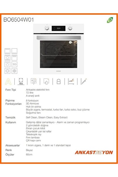 Silverline Beyaz Cam Ankastre Set