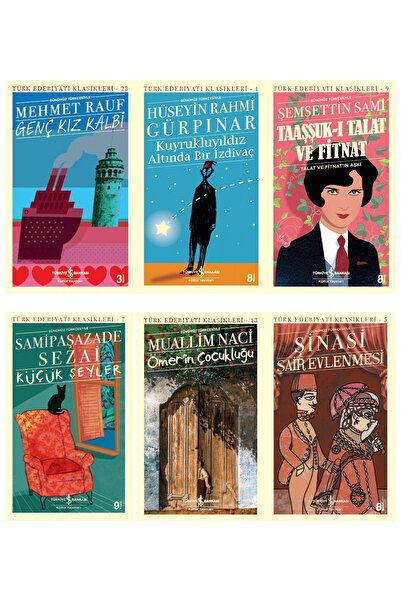 TÜRKİYE İŞ BANKASI KÜLTÜR YAYINLARI Türk Edebiyatı Klasikleri Seti -2 / 6 Kitap