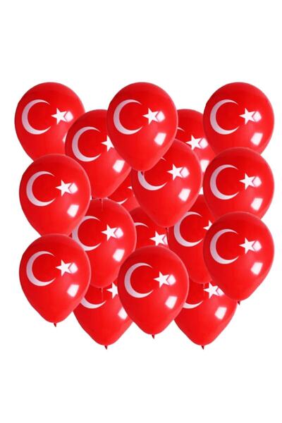 Happyland 29 October 40 Pieces Moon Star Turkish Flag Balloon
