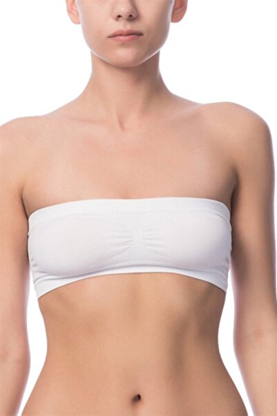 LIAS GROUP Taktel Seamless White Women's Bustier - Sports and Daily Use