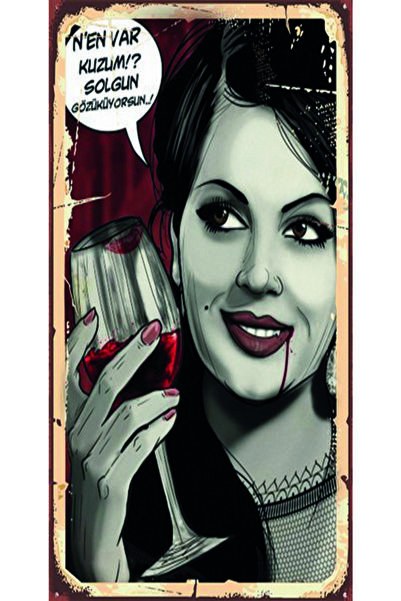 hediyeniburadabul Ξύλινη αφίσα σχεδιασμού της Τουρκικής Κινηματογραφίας Yeşil...