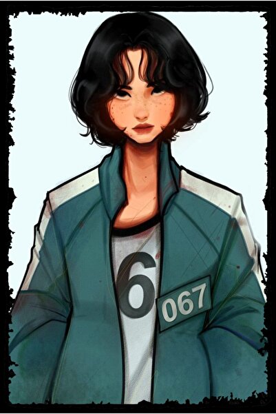 hediyeniburadabul Hbb Squid Game Design Tablou din lemn