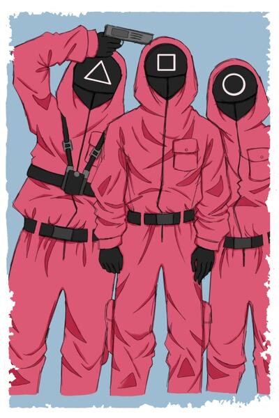 hediyeniburadabul Hbb Squid Game Design Tablou din lemn