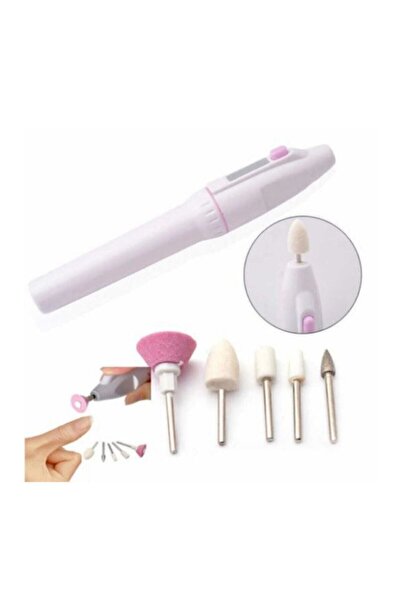 Roesıe Rose 5 Başlıklı Pilli Tırnak Manikür Pedikür Törpü Bakım Makinesi Prot...