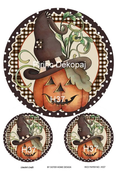 LİNEART Pirinç Dekopaj Hallowen Seri -37