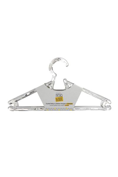 ebebek Hello Baby Crystal Transparent 6-Piece Clothes Hanger