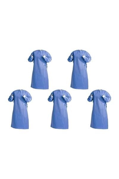 NO NAME Cerrahi Box Non-steril Doktor Önlüğü Lastikli Tek Kullanımlık X5