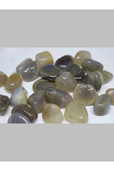 Yasamtohumu Calcedonie în tonuri de gri închis tamburată