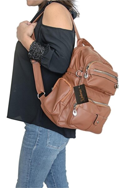 Lederax Rucsac de damă cu mai mulți ochi din piele artificială