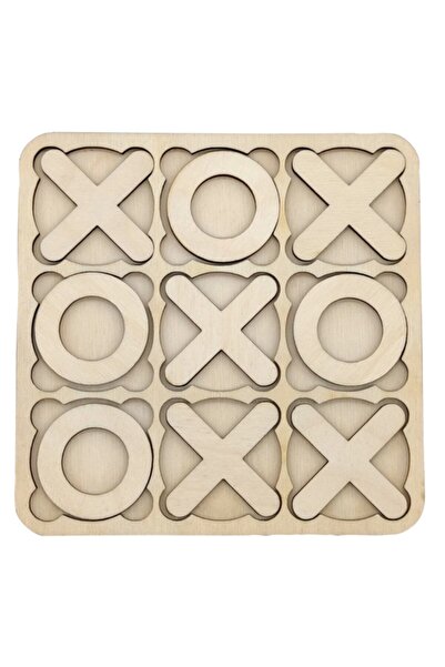 AHWALL Tic Tac Toe Oyunu Ahşap Mdf Xox Oyunu Zeka Geliştirici Oyuncak
