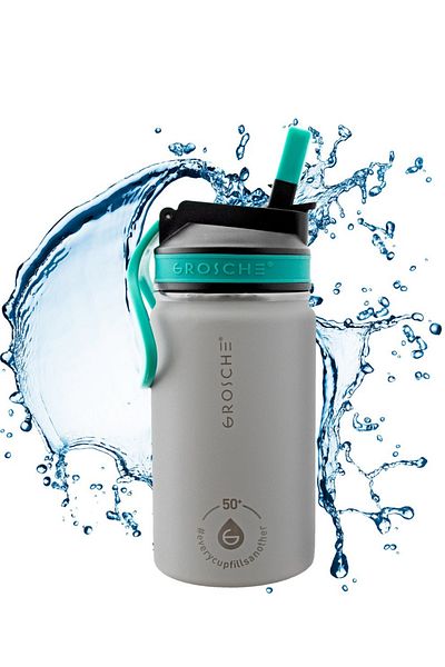 Grosche Lil Chill Insulated Children's Water Bottle Gray 360 ml