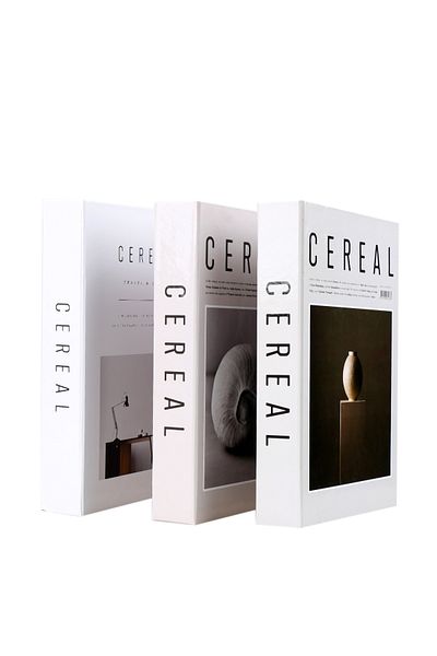 irayhomedecor Cereal Set of 3 Decorative Book Box