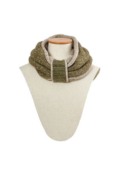 Fonem Women's Cotton Valentin Neck Collar Fo 6013 Khaki