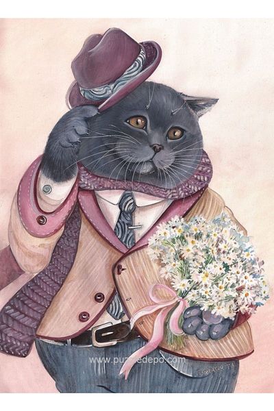 Nova Puzzle Nova 1000 Piece Puzzle - Romantic Cat - Tatiana Plovetskaya