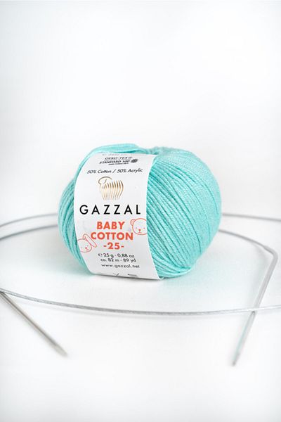 Gazzal Baby Cotton 25 gr Amiguri, Punch Hand Knitting Yarn Taka Yarn (3452)