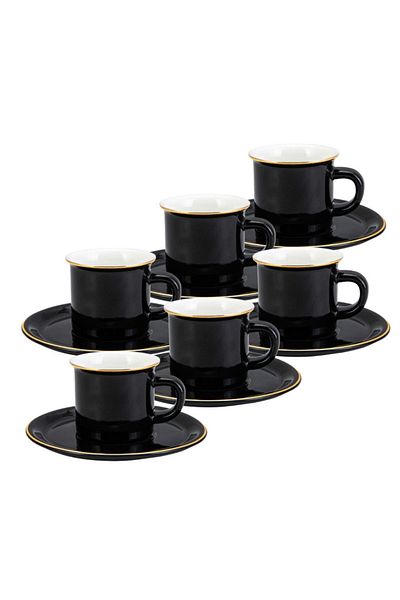 Emsan Kısmet Black Coffee Cup Set for 6 People 90 ml
