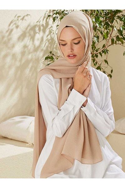 Nilbutik Beige Cazz Shawl