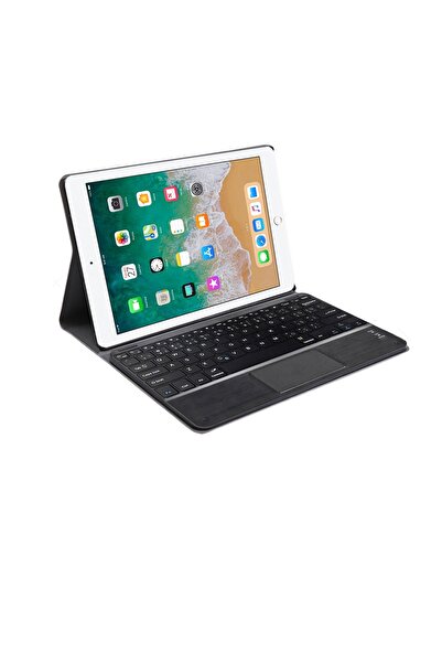 Microcase Ipad 6.nesil 9.7 Inch Uyumlu  2018 Bluetooth Touchpad Klavye + Standlı Kılıf - Bkk5