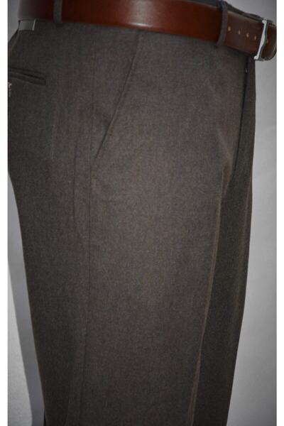 Ege Erkek Giyim Pantalon Kışlık Yün Klasik Koyu Kahve