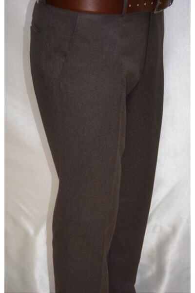 Ege Erkek Giyim Pantalon Kışlık Yün Klasik Koyu Kahve