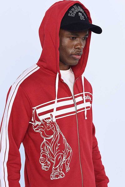 ECKO UNLTD Ανδρικό φούτερ Henry με κόκκινο εμπριμέ φερμουάρ
