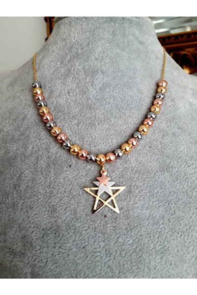 Generic Brand Bead Designed Star Figure Necklace