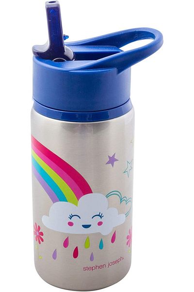 Stephen Joseph Stainless Steel Water Bowl Rainbow