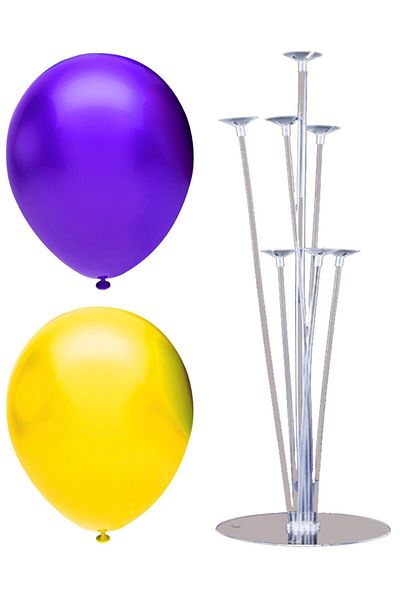 BEST PARTİ DOĞUM GÜNÜ PARTİ SÜSLERİ 7 Stick Balloon Stand + 50 Balloons