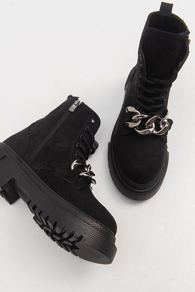Luvi Hope Damenstiefel aus schwarzem Wildleder