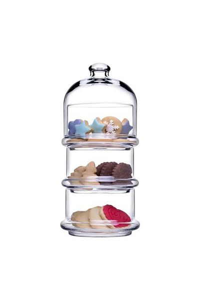 Paşabahçe 3 Tier Cookie Holder Presentation Glass Storage Container