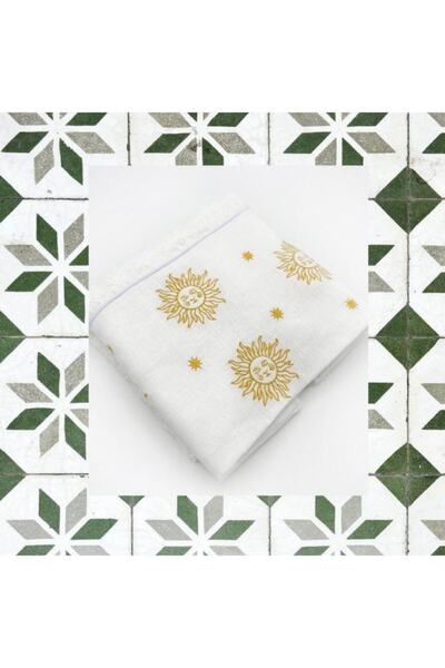 cantasarım ev tekstili Gold Sun Nakışlı %100 Bambu Banyo El Havlu 50x90 Cm