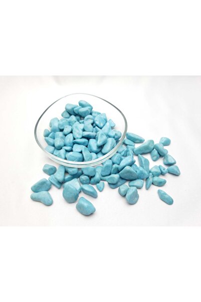 Genel Markalar Dekoratif Mavi Renkte Orta 10-25mm Çakıl Taşı 350 gr