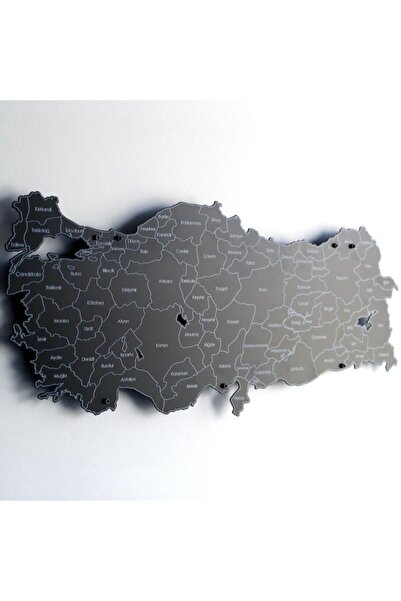 Colorfull Worlds Metal Uv Baskılı Türkiye Haritası, Metal Duvar Dekoru, Gerçe...