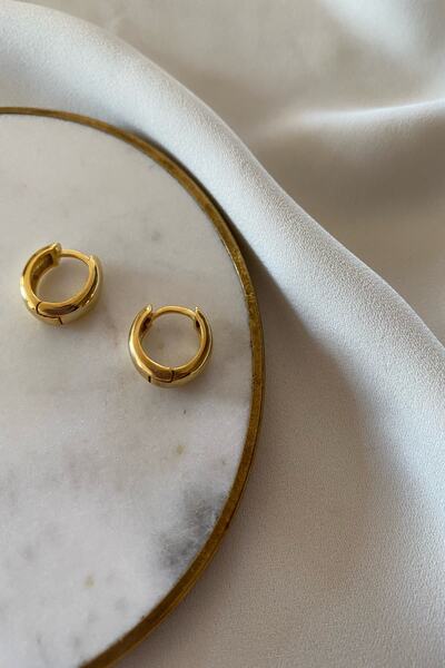 gaila design Altın Kaplama Küçük Boy Halka Küpe