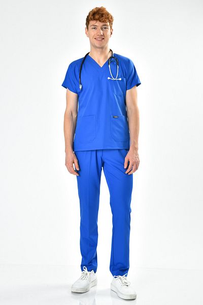 Owlet Medikal Set uniformă pentru asistentă chirurgicală albastră Lycra