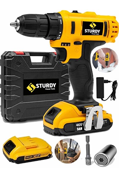 Sturdy Japon Technology 58v6ah Tone Seri Metal Şanzuman Şarjlı Çift Akülü Mat...