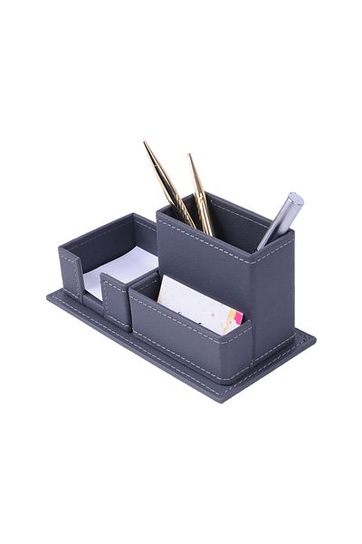 Güner Ofis Leather Triple Organizer