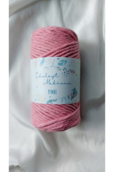 Çikoleyt Design خيط مكرامية - مسح 3 مم 250 جرام - وردي