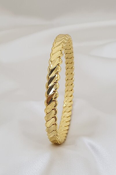 Bijoux Gold 22 Ayar Altın Kaplama 10mm Burma Bilezik (İADE YOKTUR)