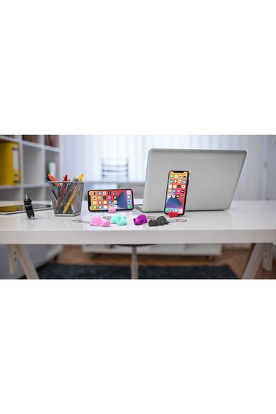 ATA HOME 4 Pieces Keychain Phone and iPad Tablet Holder - Desktop Stand