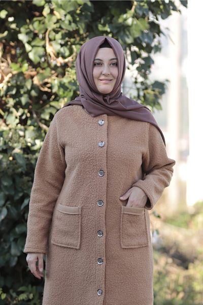 Zey&Ka Butik Plus Size Italy Premium Buttoned Wear Off Jacket Cap