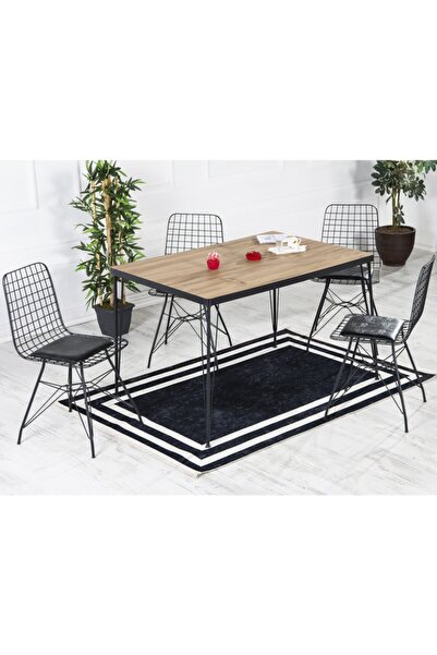 AVVİO Malta 60-120 Yemek Masası Takımı-mutfak Masası Takımı-balkon Masa Takım...
