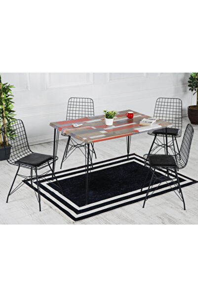 AVVİO Malta 80-120 Yemek Masası Takımı-mutfak Masası Takımı-balkon Masa Takımı -