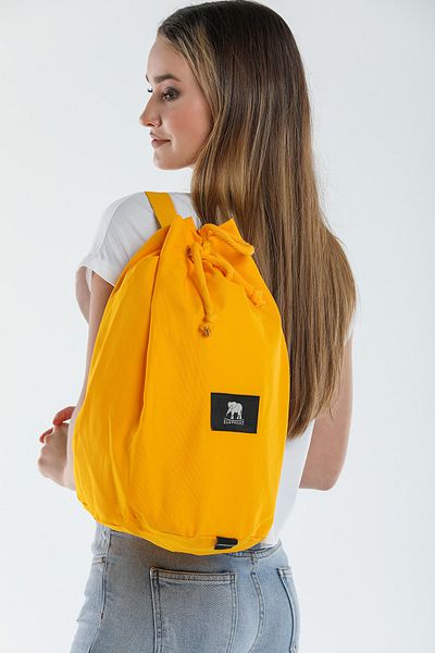 ELEPHANT ÇANTA Yellow Canvas Rope Drawstring Sports Bag