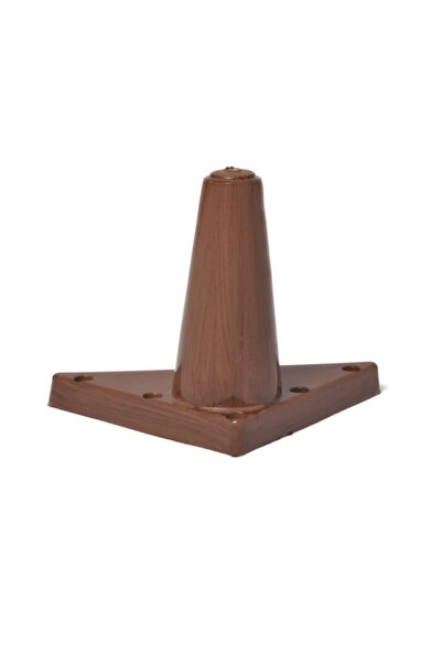 The Zey Gen Picioare din plastic Sena pentru scaun - picioare pentru canapea, picioare pentru unitate TV, 8 bucăți, 14 cm, culoare nuc