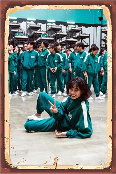 hediyeniburadabul Hbb Squid Game Design Tablou din lemn