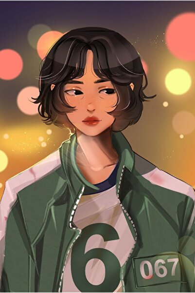 hediyeniburadabul Hbb Squid Game Design Tablou din lemn