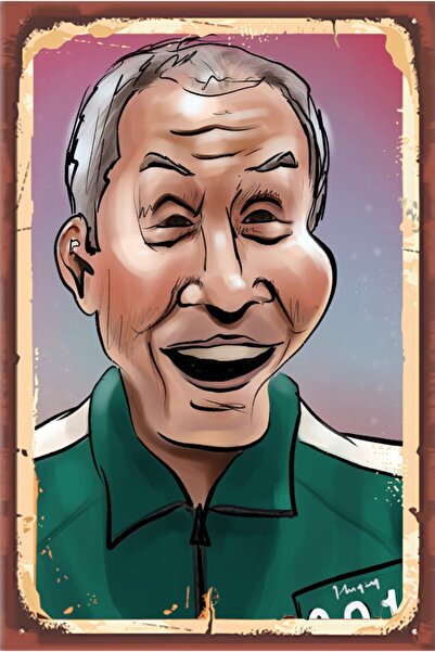 hediyeniburadabul Hbb Squid Game Design Tablou din lemn