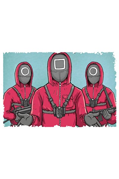 hediyeniburadabul Hbb Squid Game Design Tablou din lemn